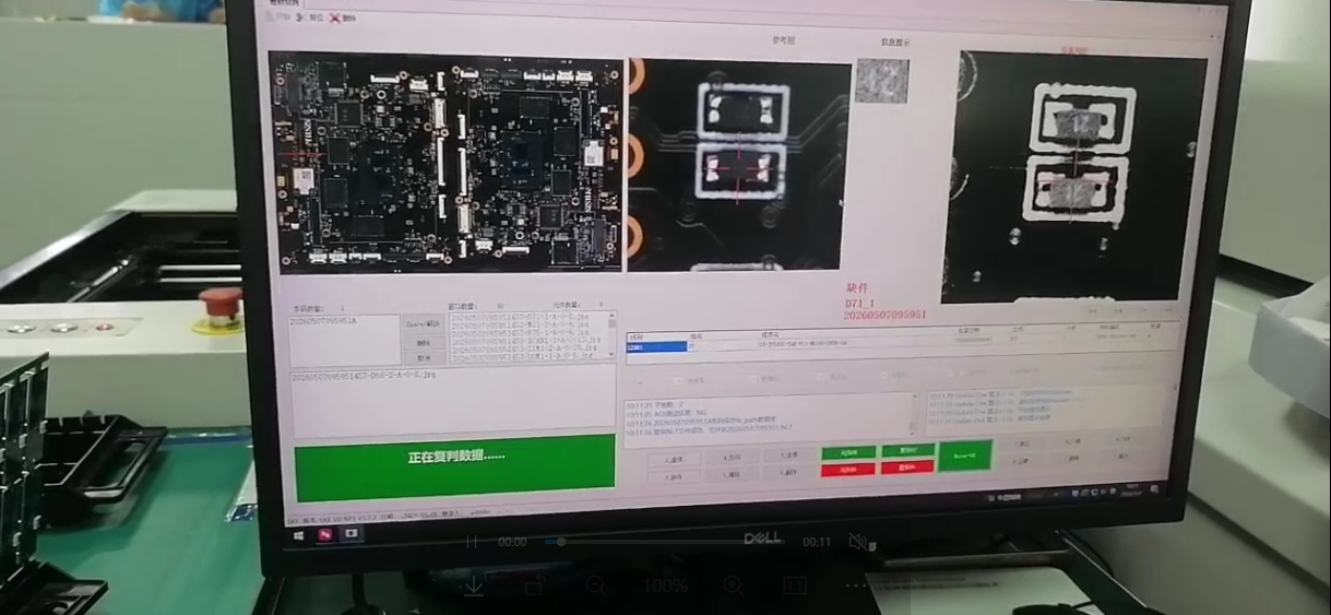 SITAC 3D AOI performing real-time optical inspection on SMT assembly line
