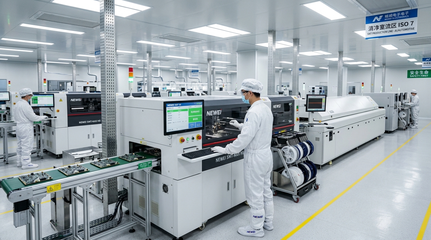 newei high-speed SMT assembly line for AI and automotive boards
