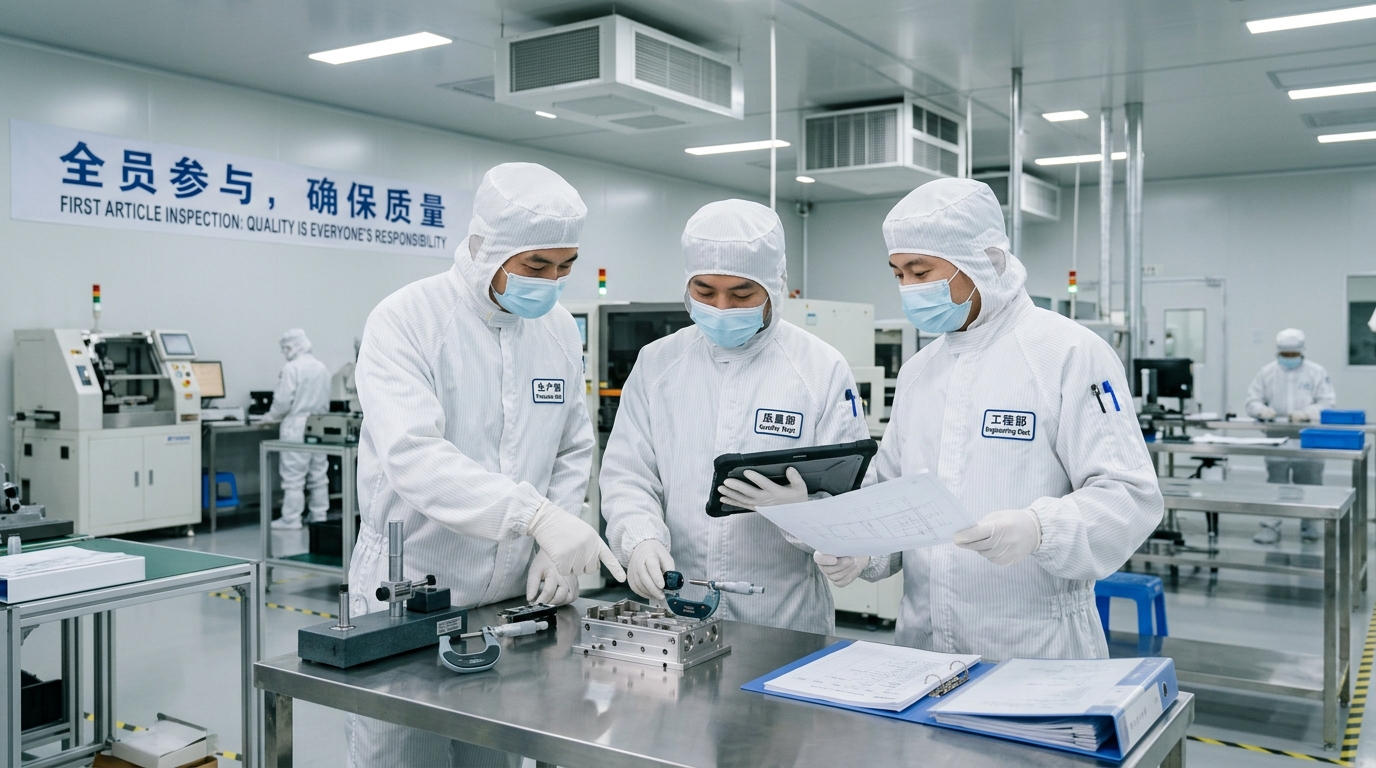 newei team performing first article inspection