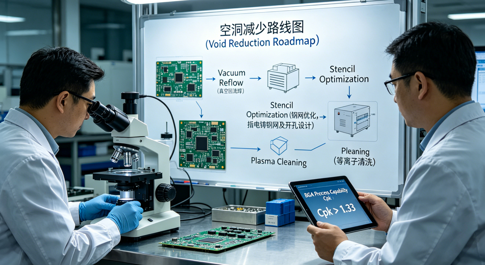 NEWEI Engineering Team conducting BGA reliability testing