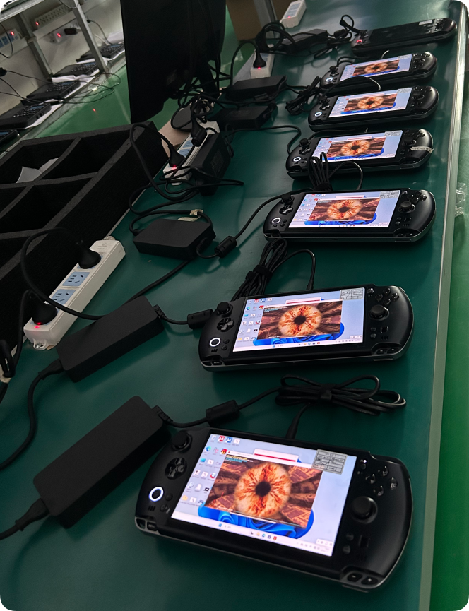 Customer audit team inspecting PSP mainboard aging test process; mass production contract signing Customer audit team inspecting PSP mainboard aging test process; mass production contract signing