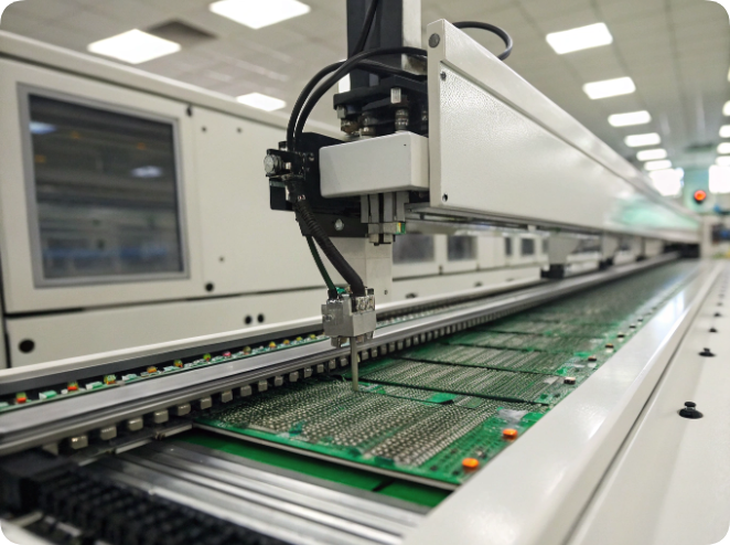 High-speed SMT pick-and-place machine mounting 0201 components for Bluetooth thermometer