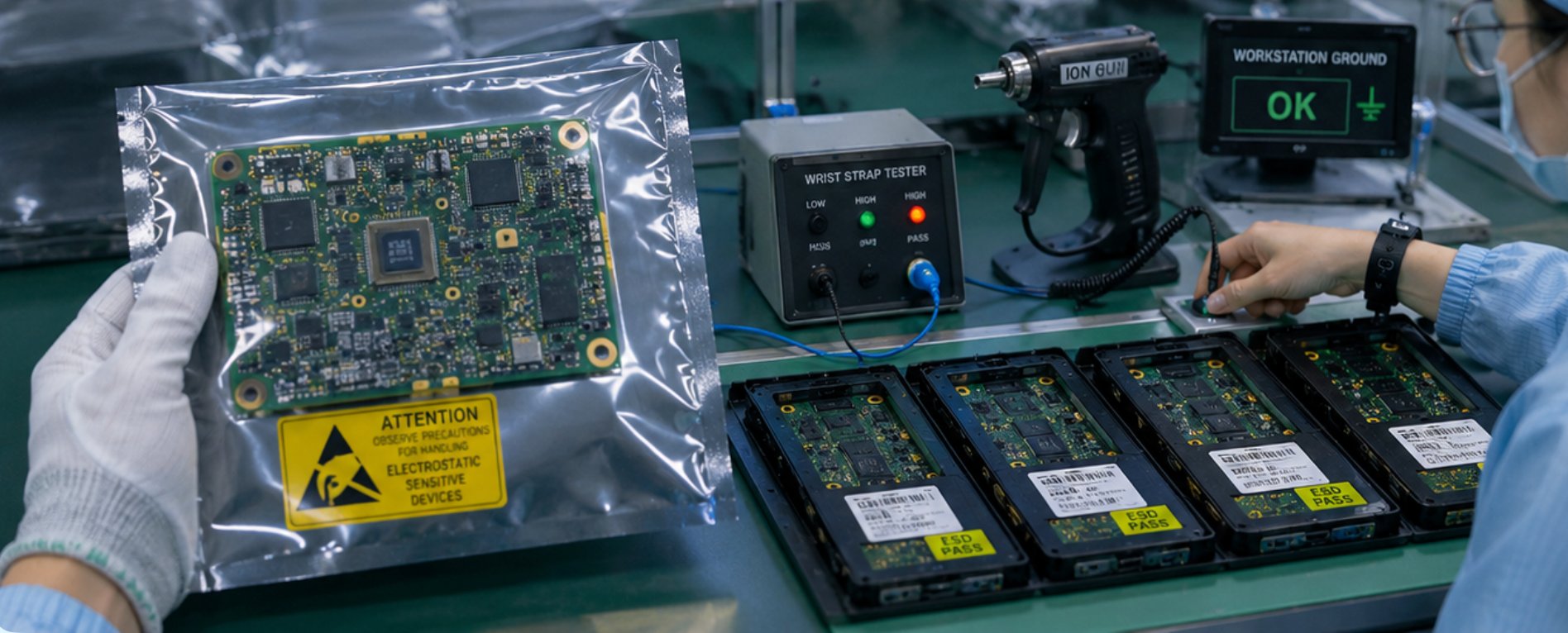 PCBA ESD inspection and packaging
