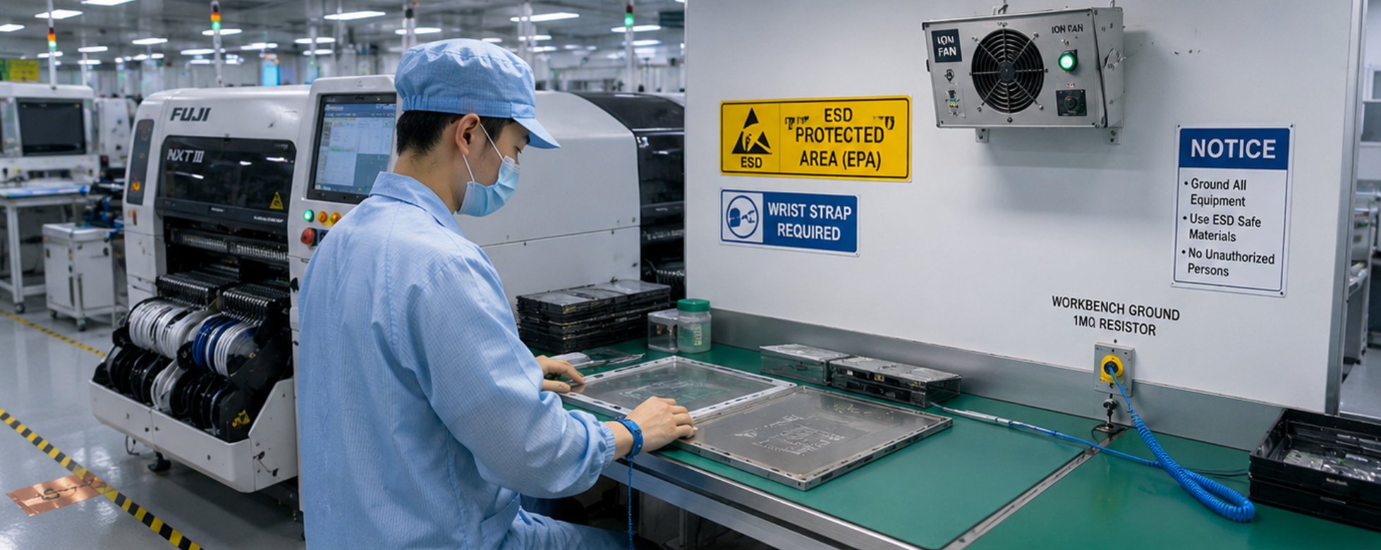 ESD Control in PCB Assembly: A Practical Installation & Deployment Guide for ESD-Safe Manufacturing