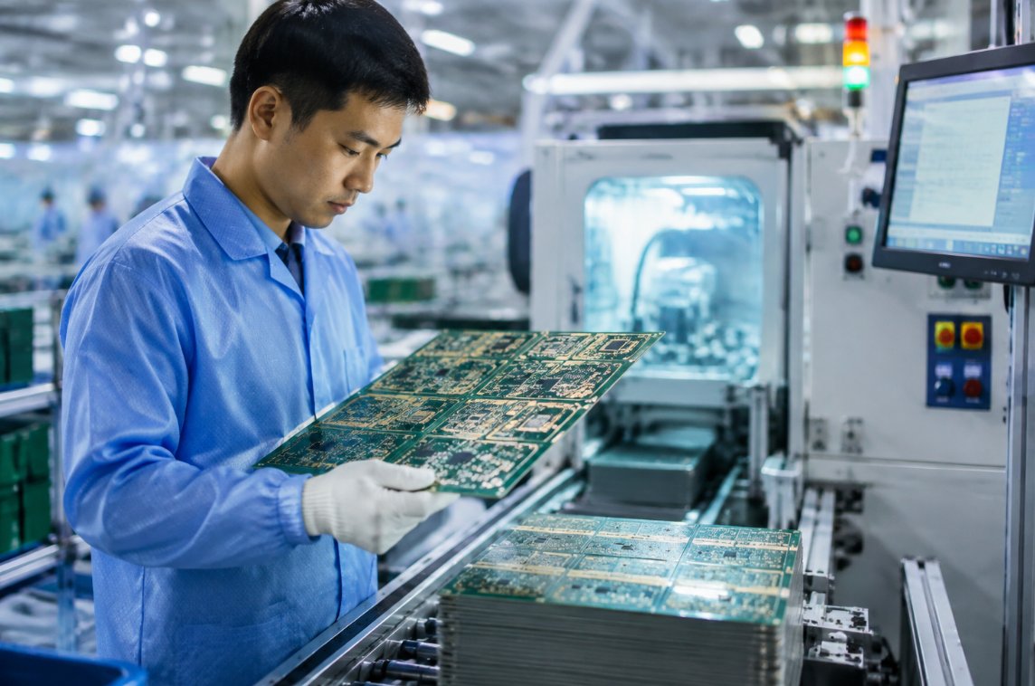 Multi-layer PCB board inspection on factory production floor