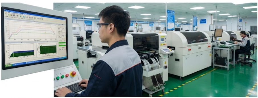 Reflow oven temperature profile monitoring