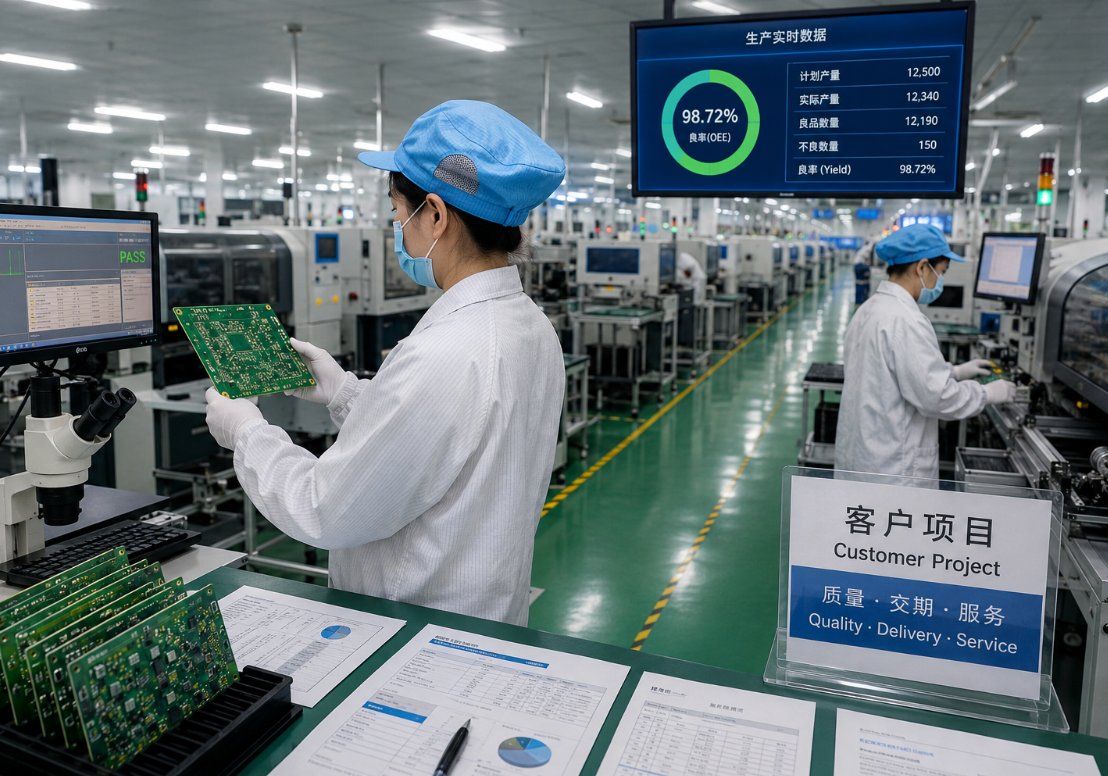 PCB Fabrication, PCB Assembly (PCBA) and SMT Assembly: Measured Results from a Customer Case