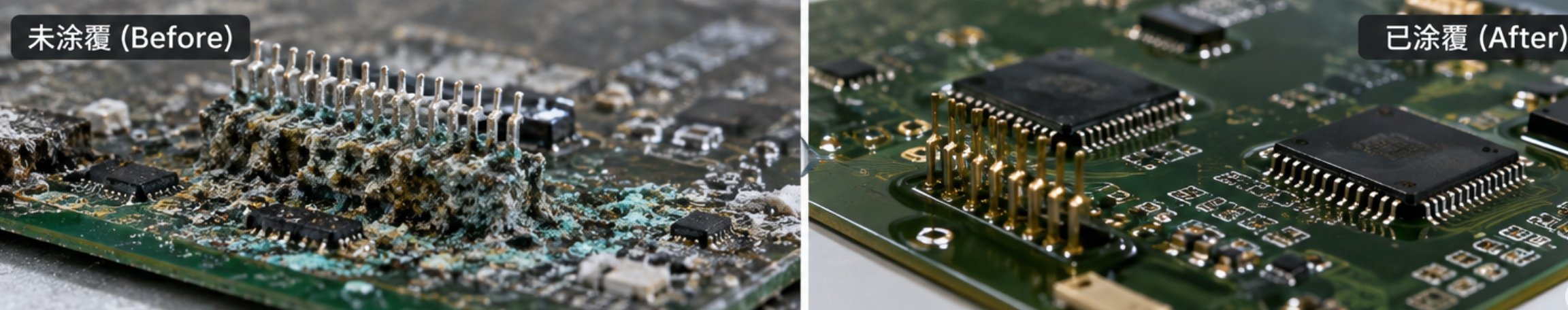 PCBA coating before after