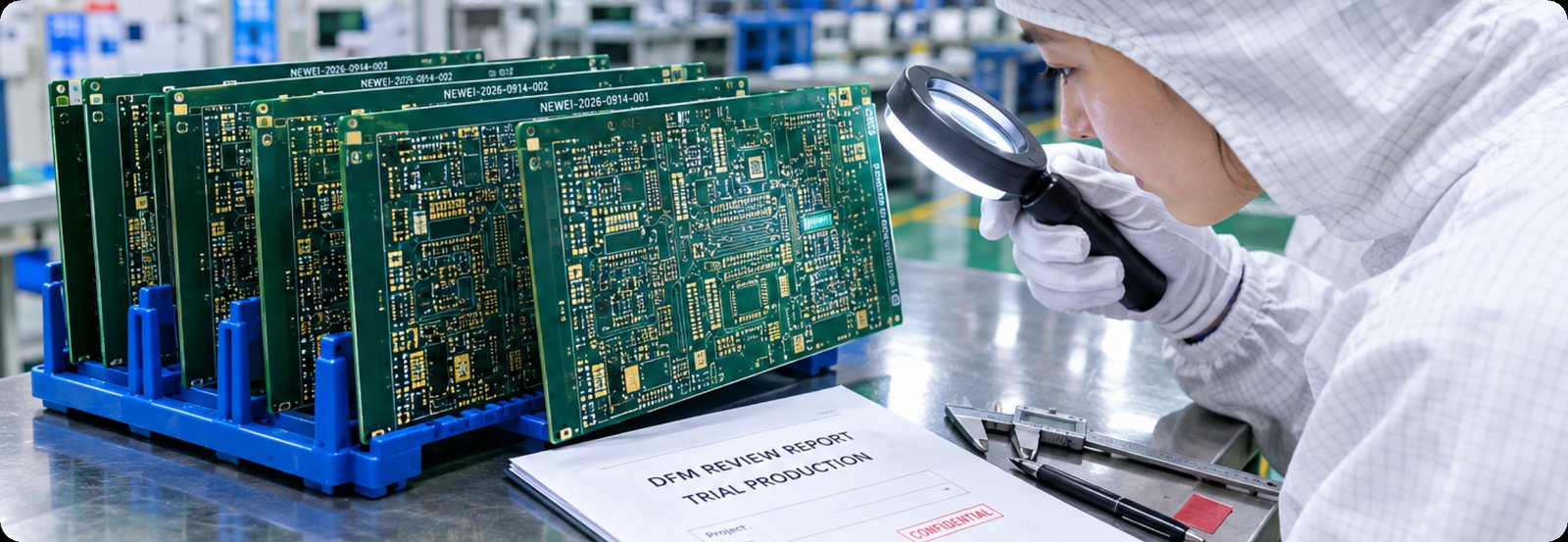 PCB Fabrication DFM review report at trial production