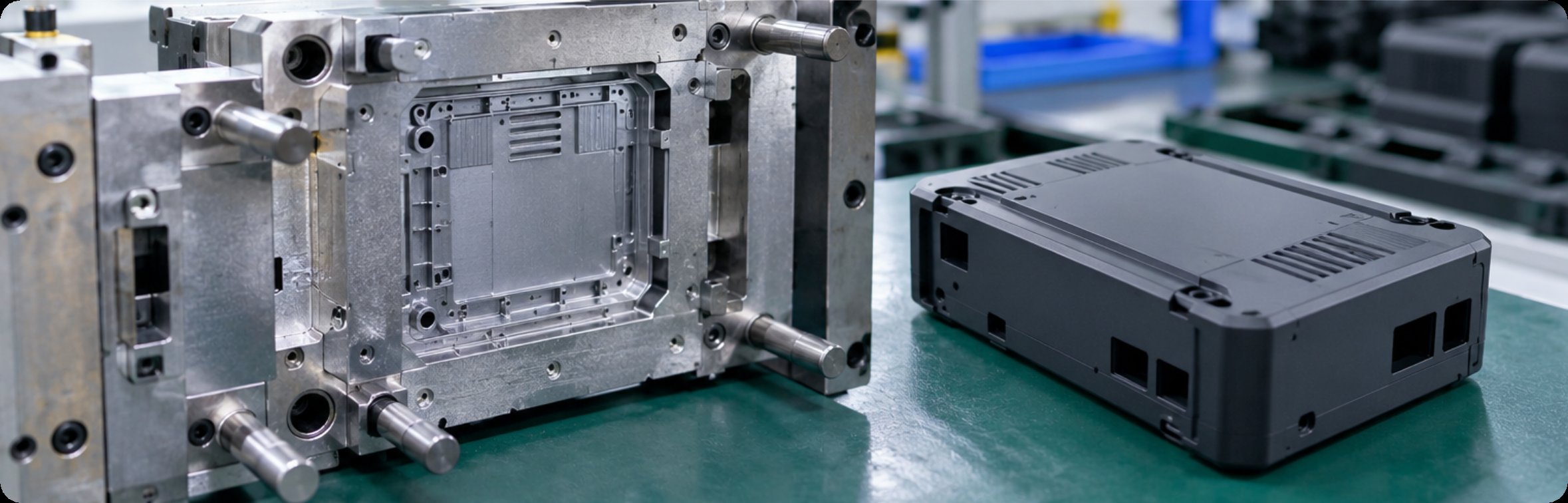 Injection-mold-and-assembled-enclosure Injection-mold-and-assembled-enclosure